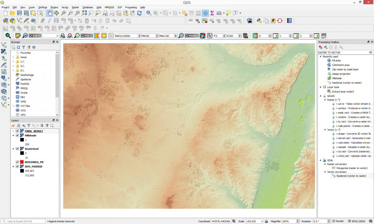 Incorporate Vector Data Into A Digital Elevation Model Using Qgis