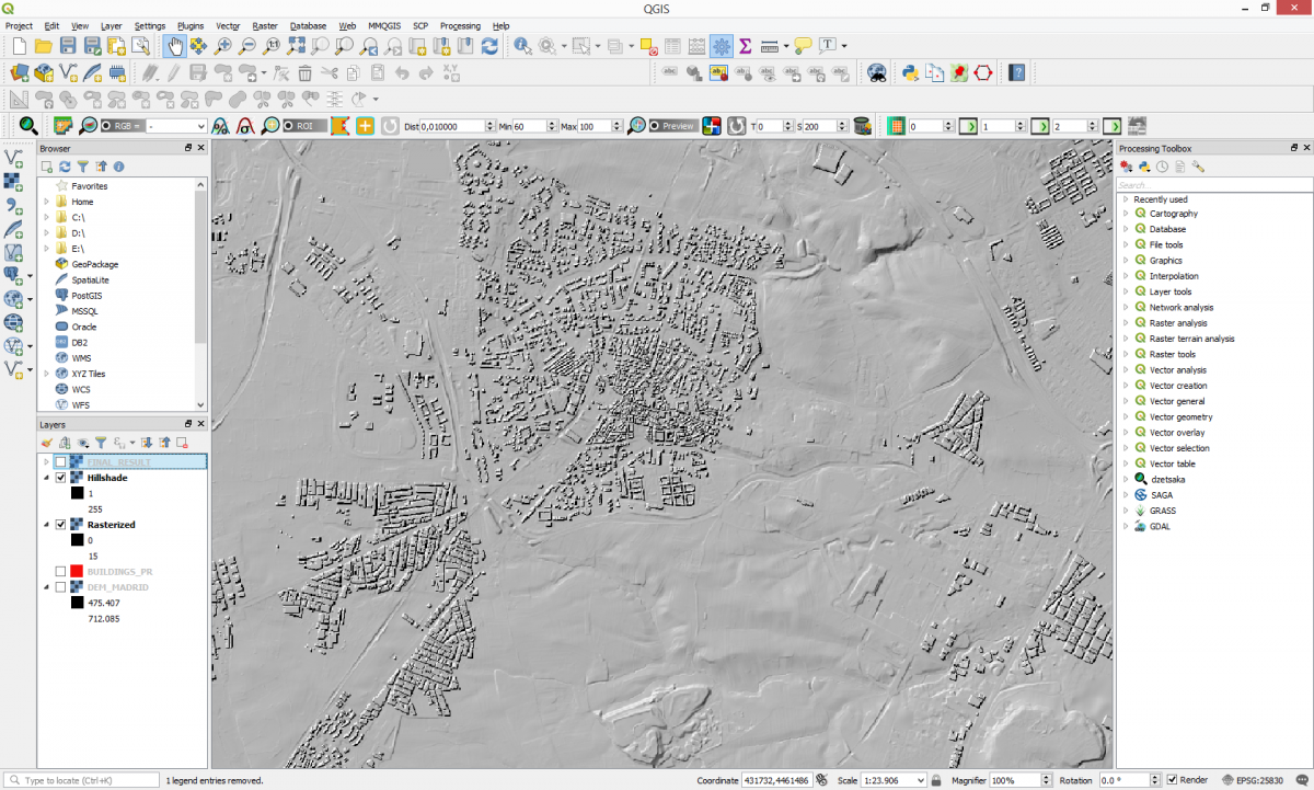 Incorporate Vector Data Into A Digital Elevation Model Using Qgis